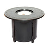 Hartwick 34'' Round Gas Fire Pit Chat Table with Clear Glass Fire Beads - Alfresco Home