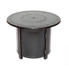 Hartwick 34'' Round Gas Fire Pit Chat Table with Clear Glass Fire Beads - Alfresco Home