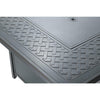 Heron 42'' Square Gas Fire Pit Chat Table with Clear Glass Fire Beads - Alfresco Home