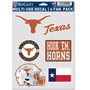 Texas Longhorns Decal Multi Use Fan 6 Pack - WinCraft