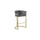 29'' Dark Gray Velvet Upholstered Barstool with Gold Base -Single - Best Quality Furniture