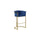 29'' Navy Blue Upholstered Barstool with Gold Base -Single - Best Quality Furniture