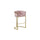 29'' Pink Upholstered Barstool with Gold Base -Single - Best Quality Furniture