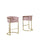29'' Pink Upholstered Barstool with Gold Base -Single - Best Quality Furniture