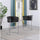 29'' Black Upholstered Barstool with Silver Base -Single - Best Quality Furniture