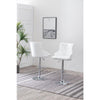 Faux Leather Adjustable Bar Stool in White, Set of 2, White - Best Quality Furniture