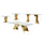 Glass Coffee Table Sets: Coffee Table, 2 End Tables and Console Table with Stainless Steel Gold Base - Best Quality Furniture