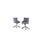 Tufted Velvet Upholstered Office Chair in Dark Grey - Single - Best Quality Furniture
