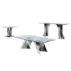 Glass Coffee Table Sets: Coffee Table, End Table, Console Table with Stainless Steel Base - Best Quality Furniture