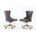 Tufted Velvet Upholstered Adjustable Wingback Chair, Gold Base, Dark Grey - Sinlge Only - Best Quality Furniture