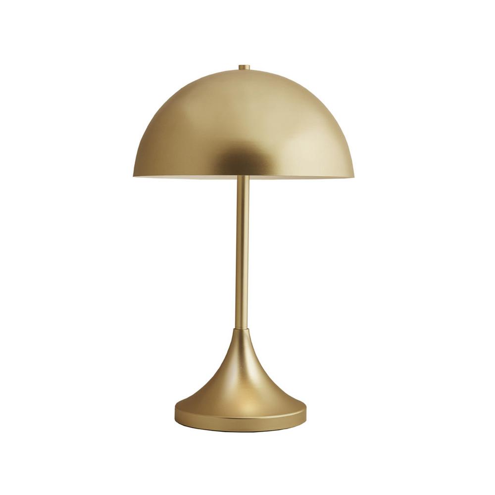 Dome-Shaped 2-Light Metal Table Lamp - INK+IVY