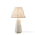 Textured Ceramic Table Lamp with Fluted Fabric Shade - INK+IVY