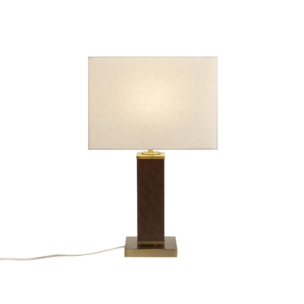 Faux Leather Table Lamp - Martha Stewart