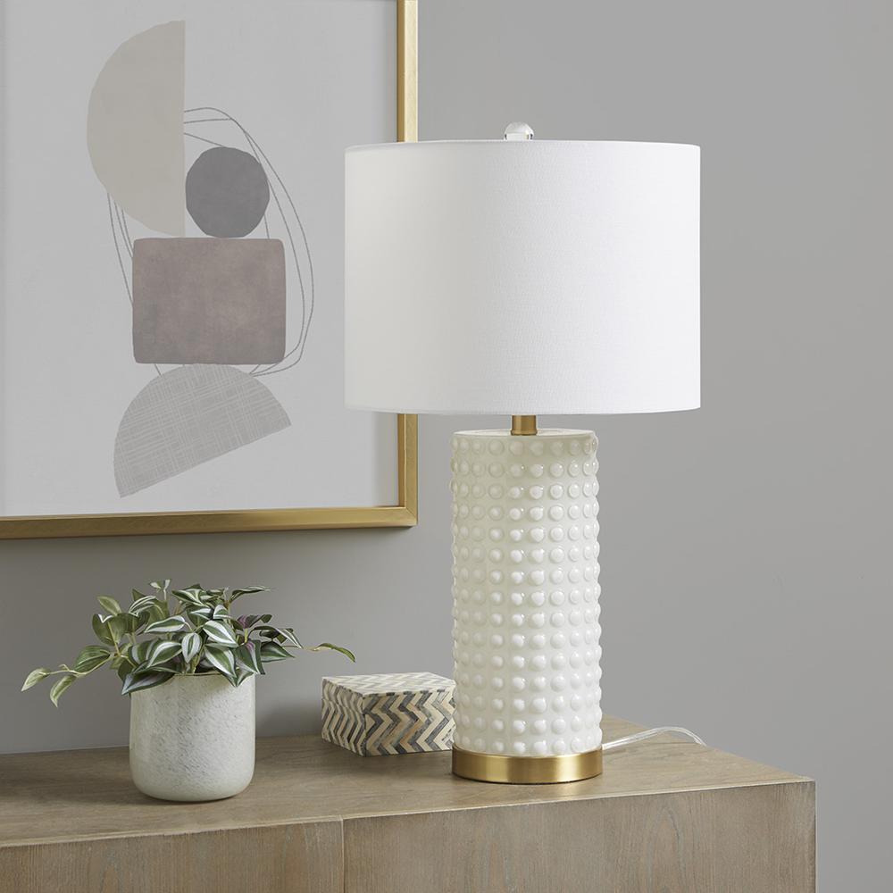 Textured Dot Table Lamp - INK+IVY