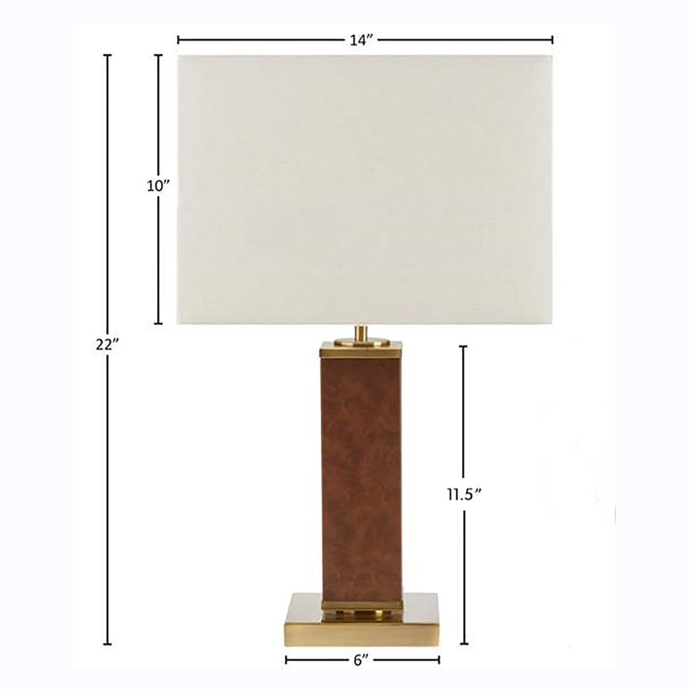 Faux Leather Table Lamp - Martha Stewart
