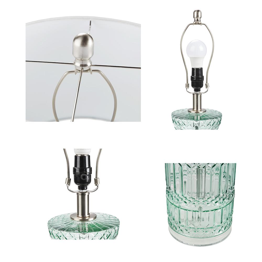 Textured Glass and Acrylic Base Table Lamp - Hampton Hill