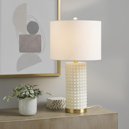 Textured Dot Table Lamp - INK+IVY