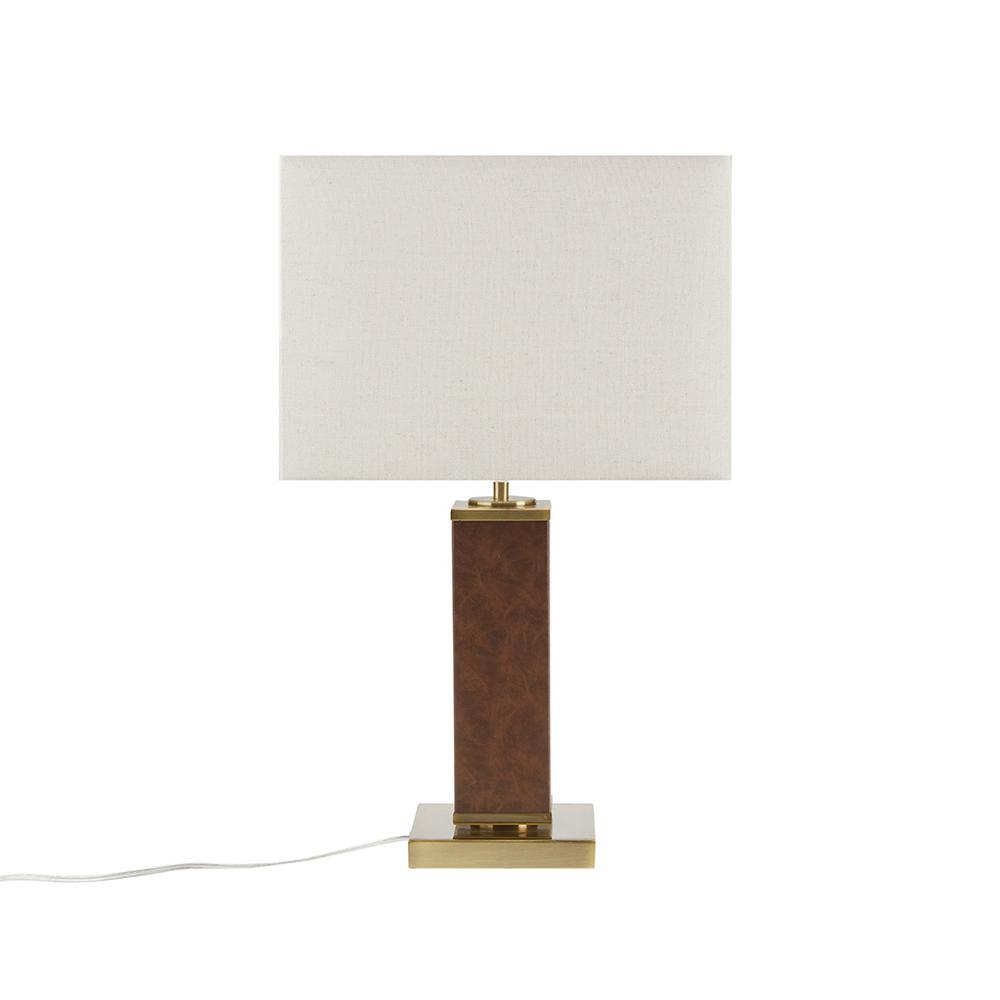 Faux Leather Table Lamp - Martha Stewart