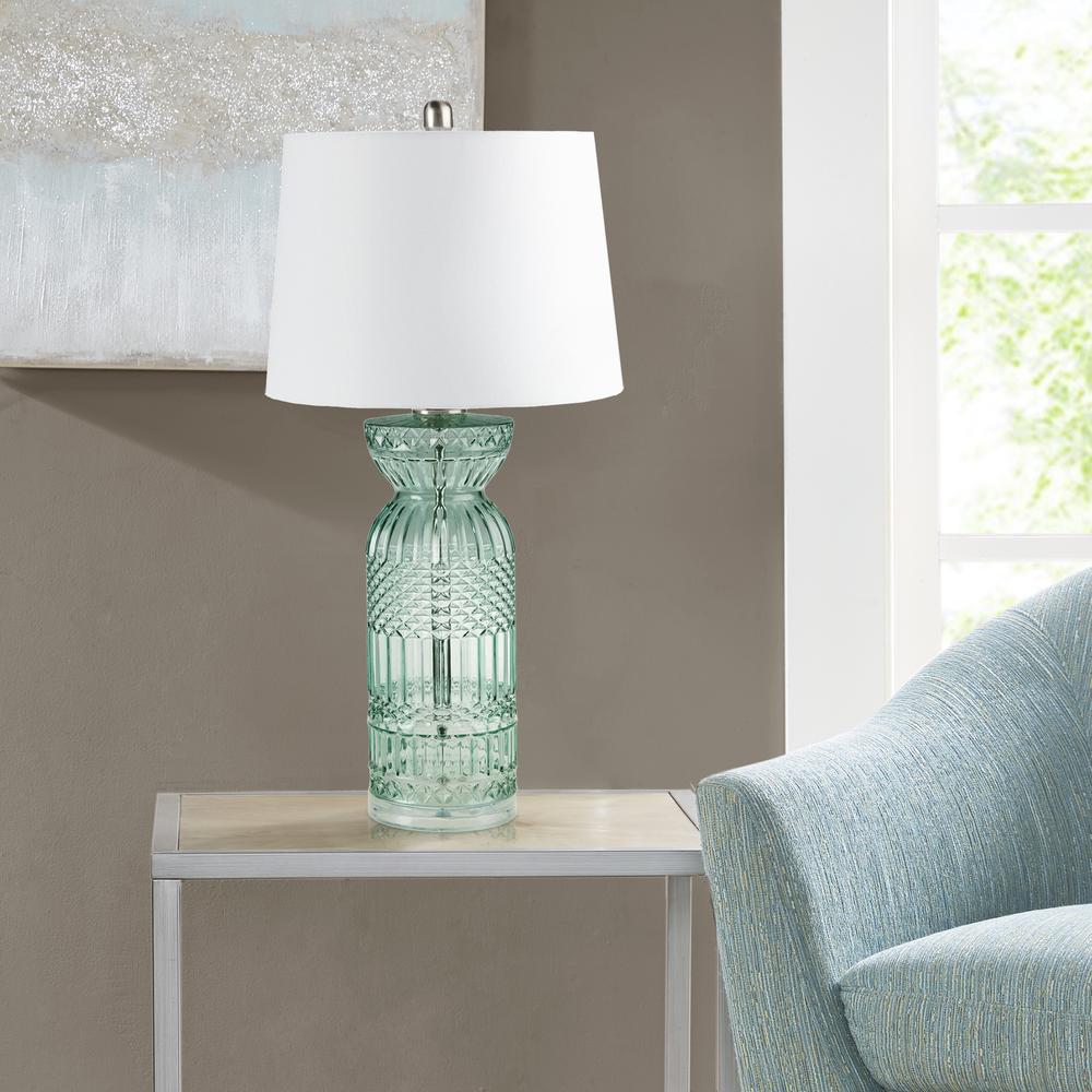 Textured Glass and Acrylic Base Table Lamp - Hampton Hill