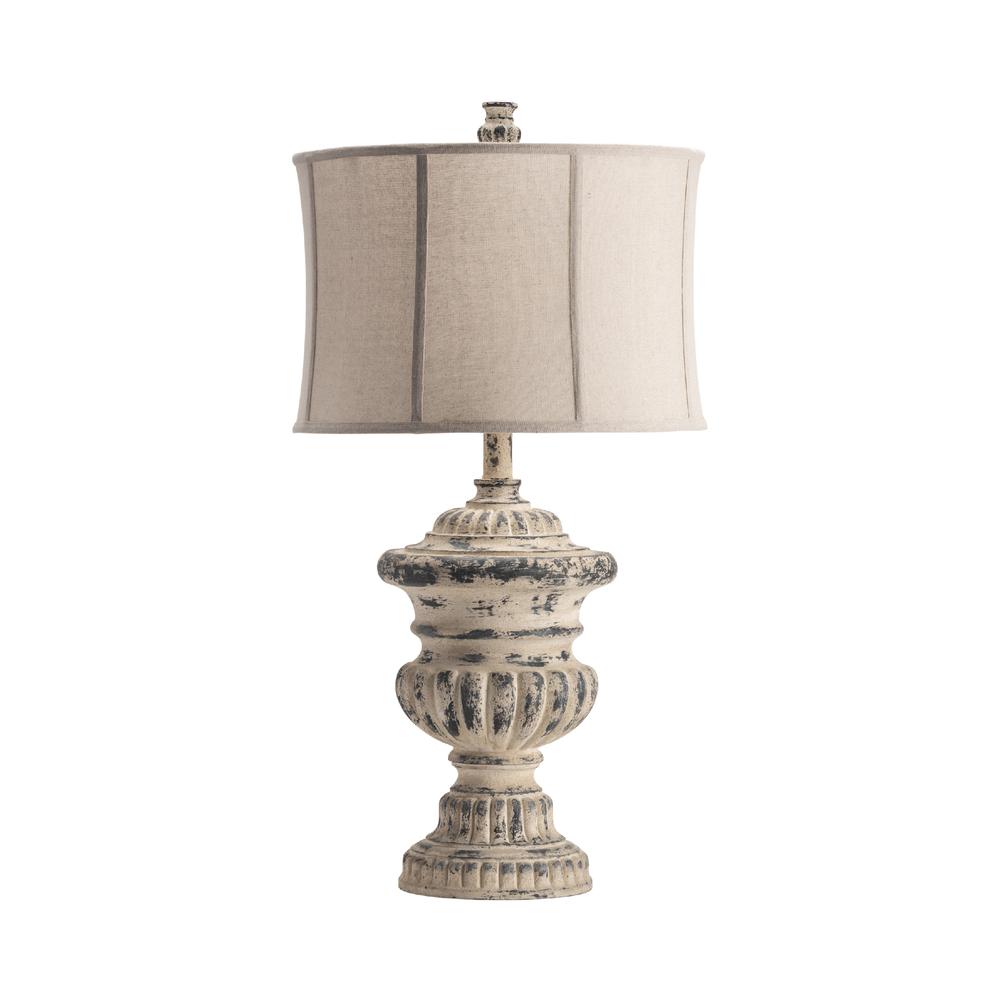 Crestview Collection Riley Table Lamp White Resin Body with Traditional Design