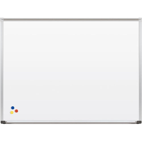 Markerboard -12ftWx48''H- White Porcelain Steel Surface - Anodized Aluminum Frame - Best-Rite