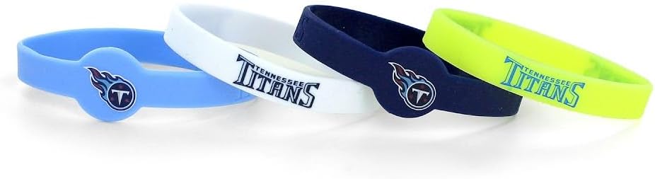 Tennessee Titans Bracelets 4 Pack Silicone - Aminco