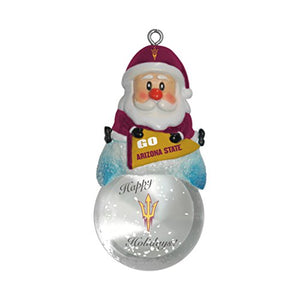 Arizona State Sun Devils Ornament Santa Snow Globe -