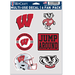 Wisconsin Badgers Decal Multi Use Fan 6 Pack - WinCraft