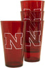 Nebraska Cornhuskers Glass 16oz Pint Plastic 4 Pack -