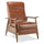 Solaris Wood Arm Push Back Recliner - Caramel - Comfort Pointe