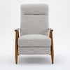 Terni Wood Arm Push Back Recliner in Performance Fabric - Sea Oat - Comfort Pointe