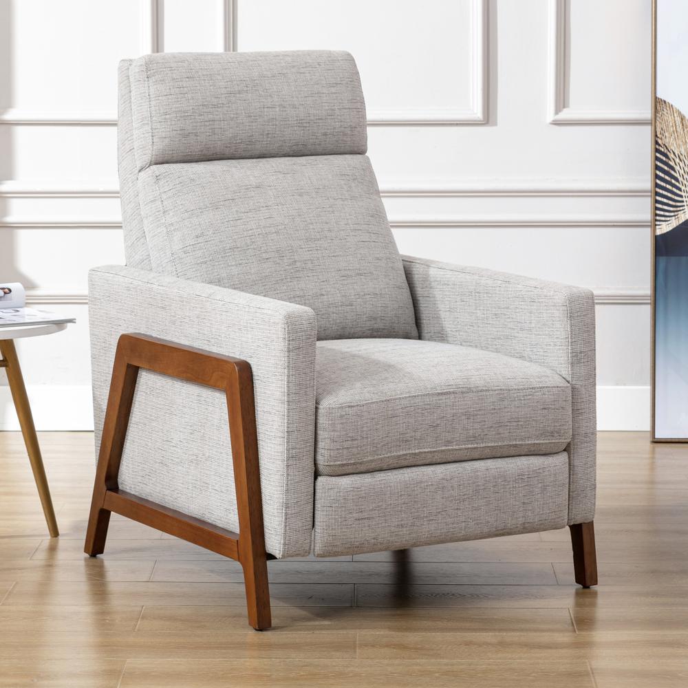 Veneto Push Back Recliner in Performance Fabric - Sea Oat - Comfort Pointe