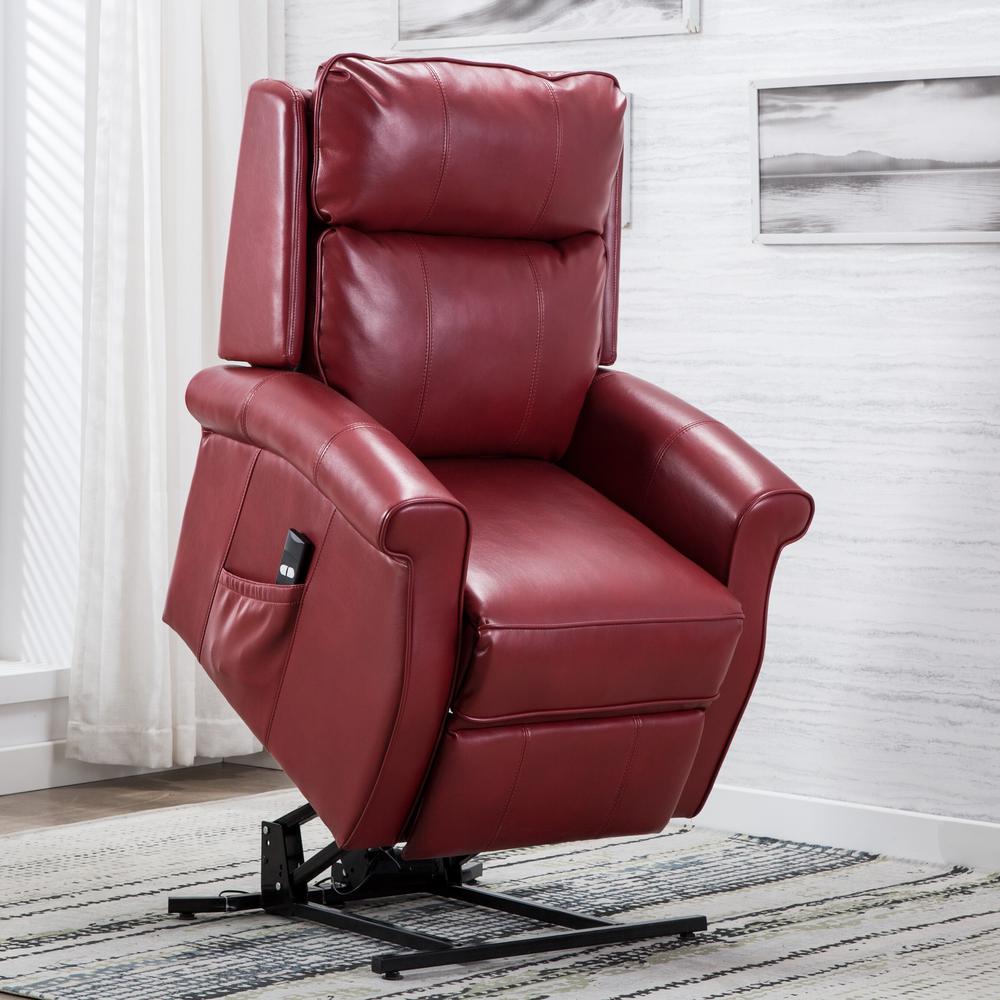 Lehman Red Traditional Lift Chair - Comfort Pointe