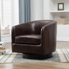 Turner Brown Top Grain Leather Swivel Chair - Comfort Pointe