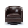 Turner Brown Top Grain Leather Swivel Chair - Comfort Pointe