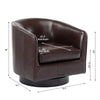 Turner Brown Top Grain Leather Swivel Chair - Comfort Pointe