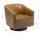 Gaven Camel Wood Base Swivel Chair - Comfort Pointe