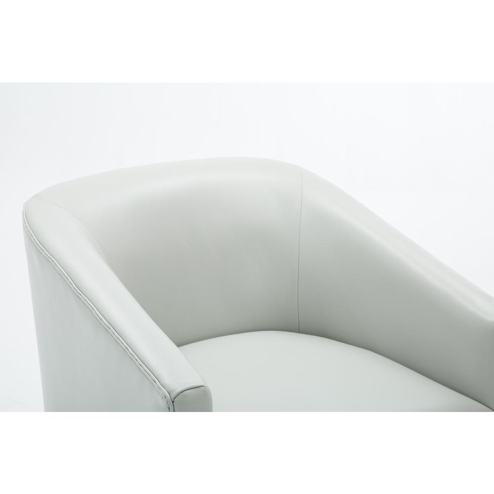 Gaven Dove Grey Wood Base Swivel Chair - Comfort Pointe