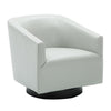 Gaven Dove Grey Wood Base Swivel Chair - Comfort Pointe