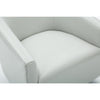Gaven Dove Grey Wood Base Swivel Chair - Comfort Pointe