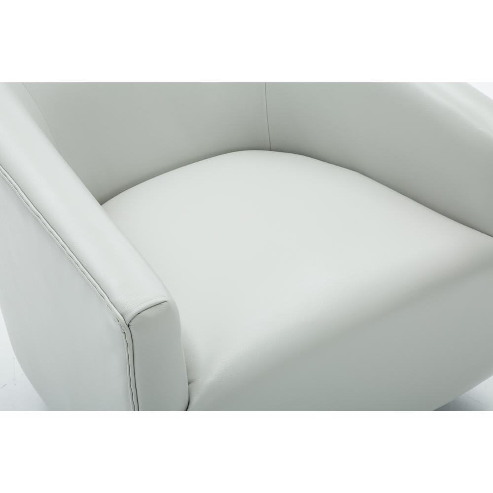 Gaven Dove Grey Wood Base Swivel Chair - Comfort Pointe