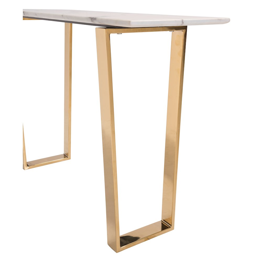 Atlas Console Table White & Gold - ZUO