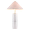 Ciara Table Lamp Beige & White - ZUO
