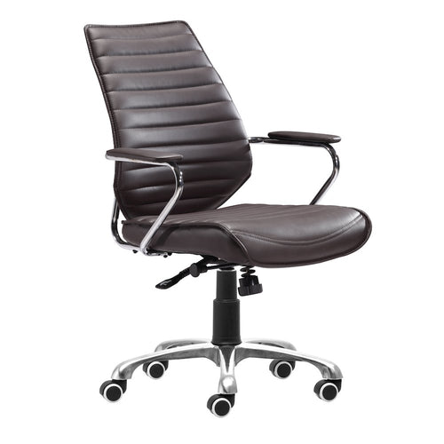 Enterprise Low Back Office Chair Espresso - ZUO