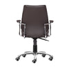 Enterprise Low Back Office Chair Espresso - ZUO