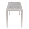 Metropolitan Double Bench Gray & Silver - ZUO