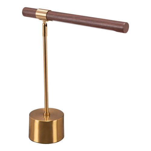 Kippy Table Lamp Brown & Brass - ZUO