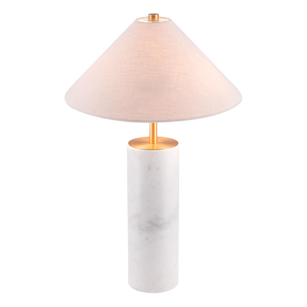 Ciara Table Lamp Beige & White - ZUO
