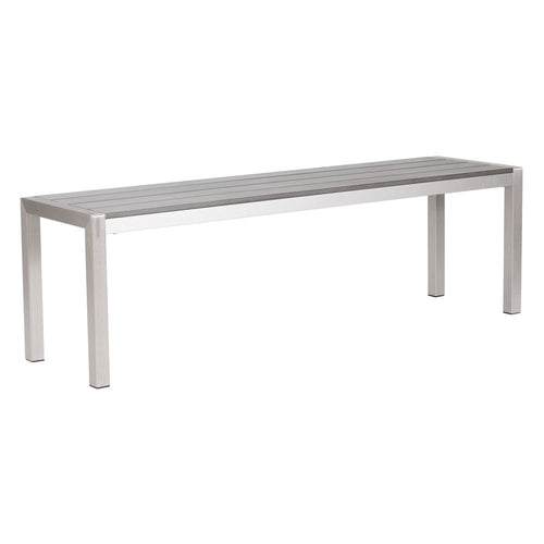 Metropolitan Double Bench Gray & Silver - ZUO