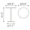 Bergen Bar Table Walnut - ZUO